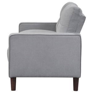 Bowen - Upholstered Track Arm Tufted Loveseat - Gray