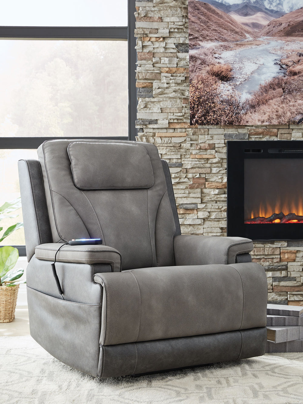 Enjoy effortless comfort at the touch of a button with this power lift recliner. Kick back, adjust the headrest and find the perfect level of lumbar support with easy one-touch controls. When itâ€™s time to stand, the gentle power lift feature helps you t
