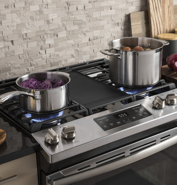 GE® 30" Slide-In Front Control Gas Range