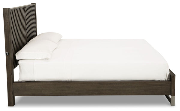 Arkenton - Grayish Brown - King Panel Bed