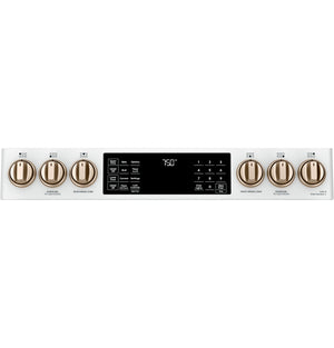 Café™ 30" Smart Slide-In, Front-Control, Gas Double-Oven Range with Convection