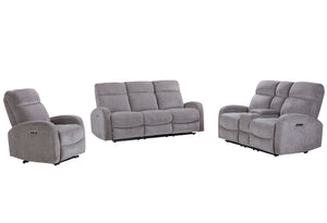 Tuscany - Power Reclining Console Loveseat - Whiskers Nature
