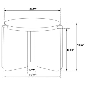 Cordova - Round Solid Wood End Table - Black