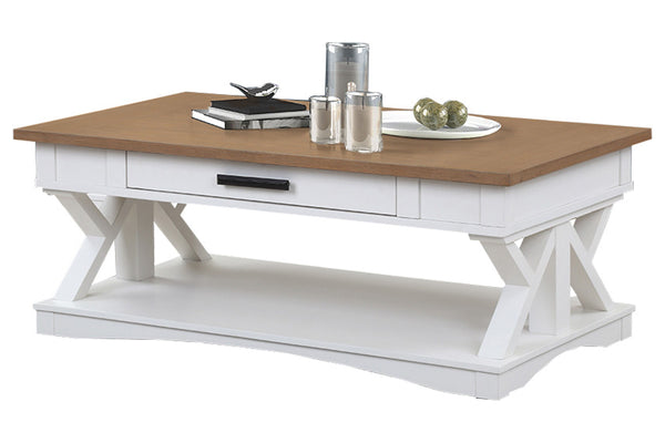  the Americana Modern Cocktail Table is a must-have. Crafted in a soft Cotton white finish