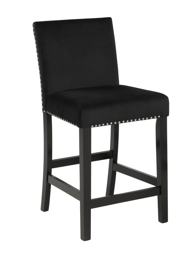 Celeste - 5 Piece Marble Finish Counter Dining Set (Table & 4 Chairs) - Black