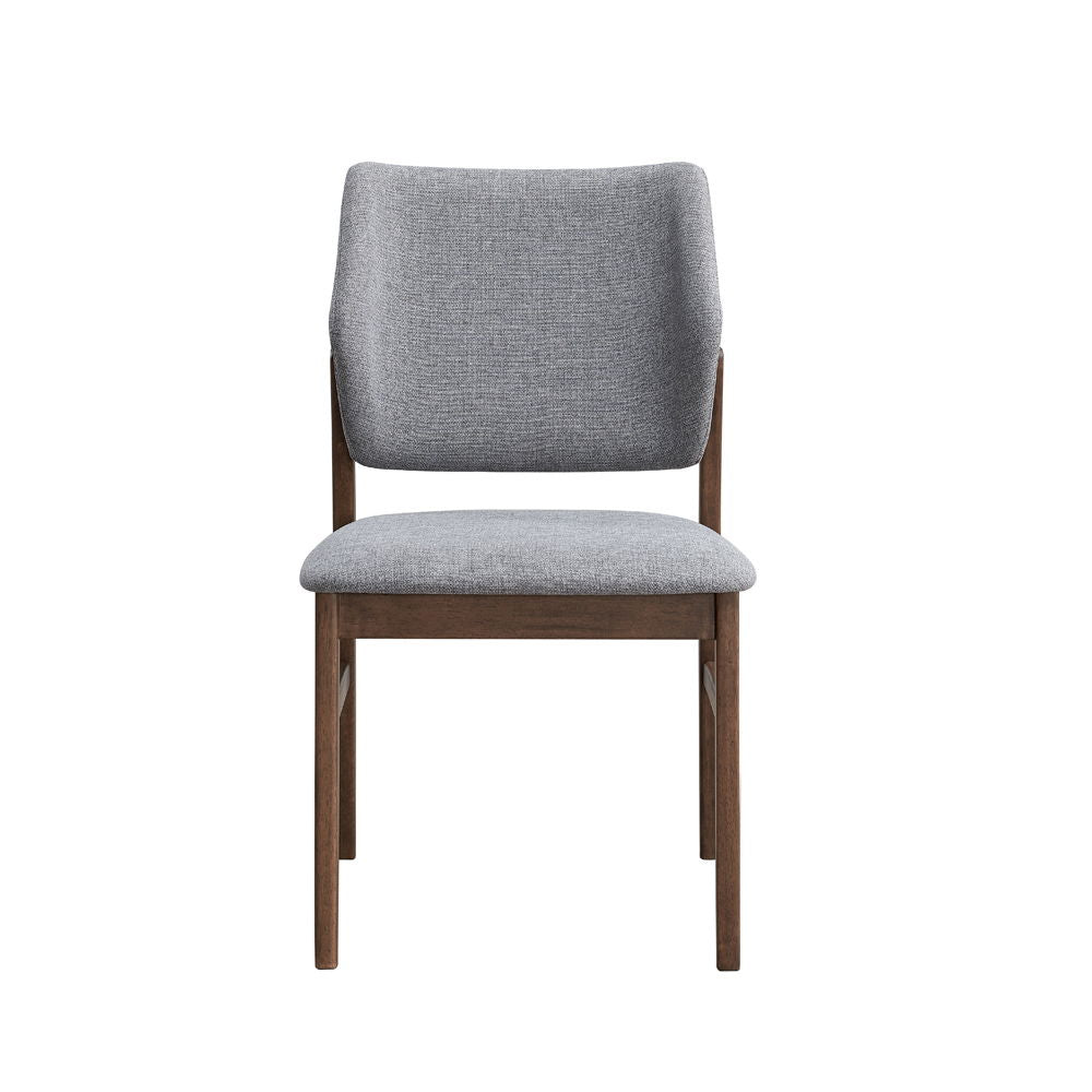 With its elegant walnut finish is a centerpiece of sophistication and warmth. Its rectangular design and sturdy legs offer both style and durability, perfect for everyday meals or special gatherings. The rich walnut tones complement a variety of chair sty