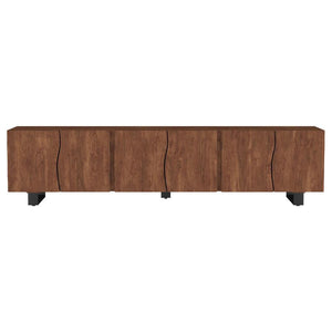 Trask - Wood TV Stand Media Console - Mango Brown
