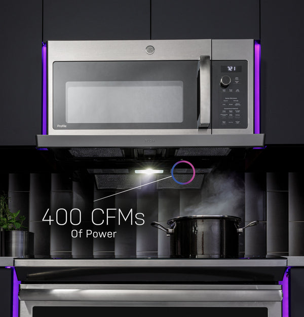 GE Profile™ 2.2 Cu. Ft. Over-the-Range Sensor Microwave Oven with Extendable Slide-Out Vent