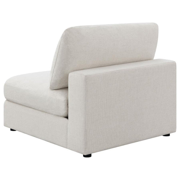 Serene - Upholstered Armless Chair - Beige