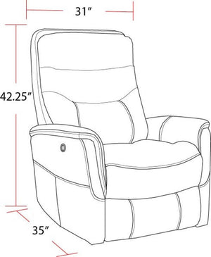 Gemini - Truffle Power Swivel Glider Recliner