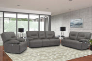 Spartacus - Haze Power Reclining Sofa Loveseat and Recliner