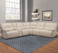 Spartacus - Oyster 6 Piece Modular Power Reclining Sectional with Power Adjustable Headrests
