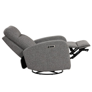 Thriller - Natural Beauty Grey Power Swivel Glider Recliner Two Pack