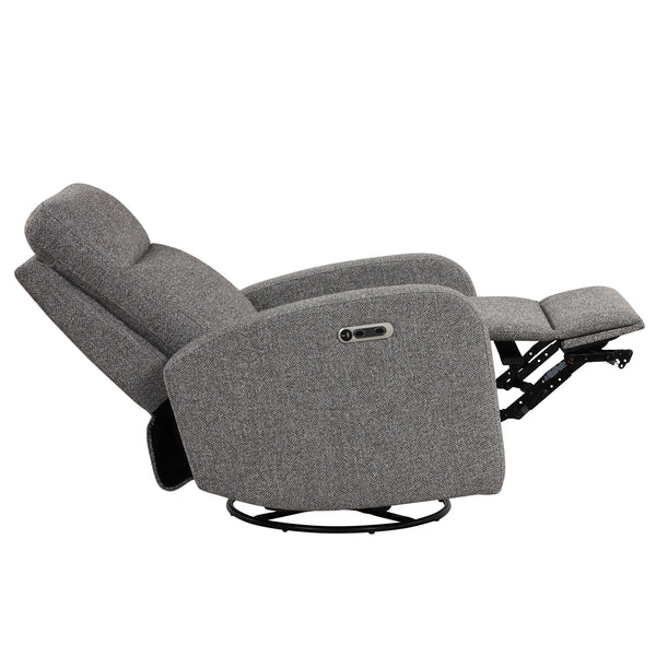 Thriller - Natural Beauty Grey Power Swivel Glider Recliner
