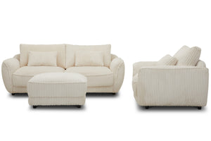 Utopia - Mega Ivory Chair and A Half with Lumbar Pillow