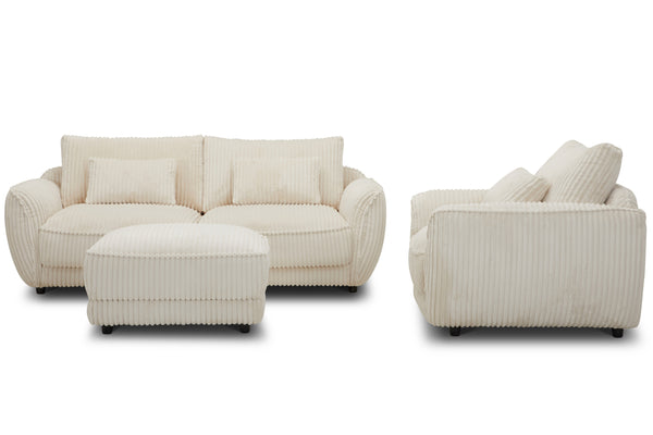 Utopia - Mega Ivory Chair and A Half with Lumbar Pillow