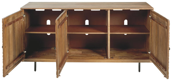 Kerrings - Brown / Black / White - Accent Cabinet