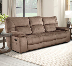 Chapman - Manual Glider Reclining Sofa And 2 Recliners - Light Brown