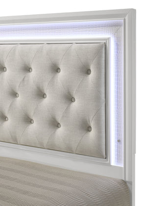 Lyssa - Full 4 Piece Bedroom Set - Oat / Frost