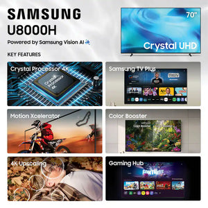 Samsung - 70” Class U8000H Series Crystal UHD 4K