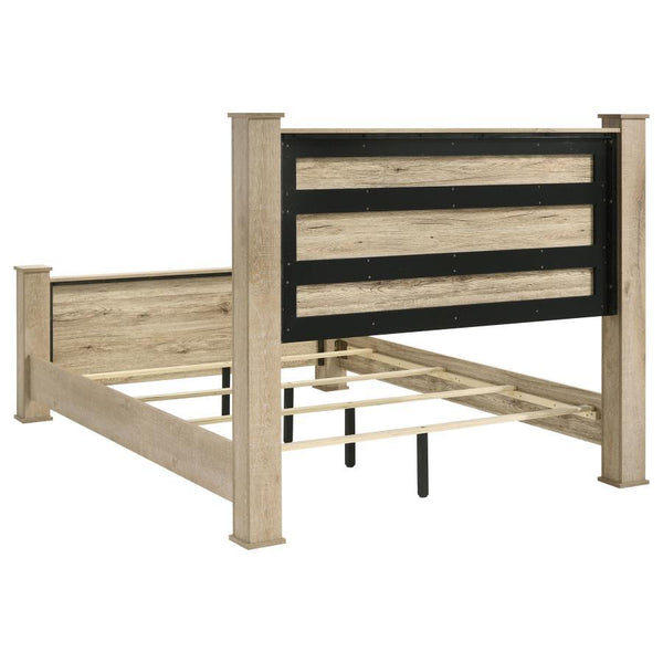 Oakglen - Queen Panel Bed - Weathered Oak