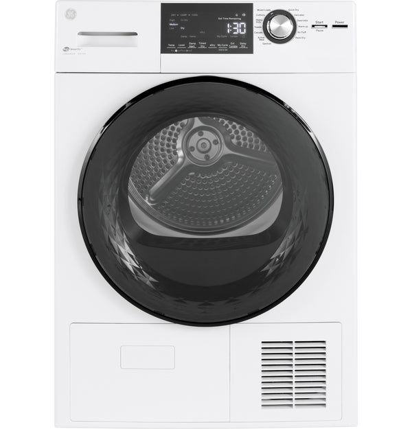 GE® ENERGY STAR® 24" 4.1 Cu.Ft. Front Load Ventless Condenser Electric Dryer with Stainless Steel Basket