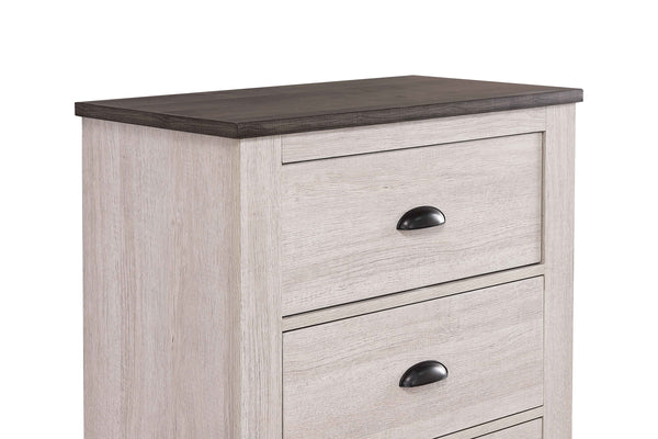 Coralee - King 4 Piece Bedroom Set - Chalk / Gray