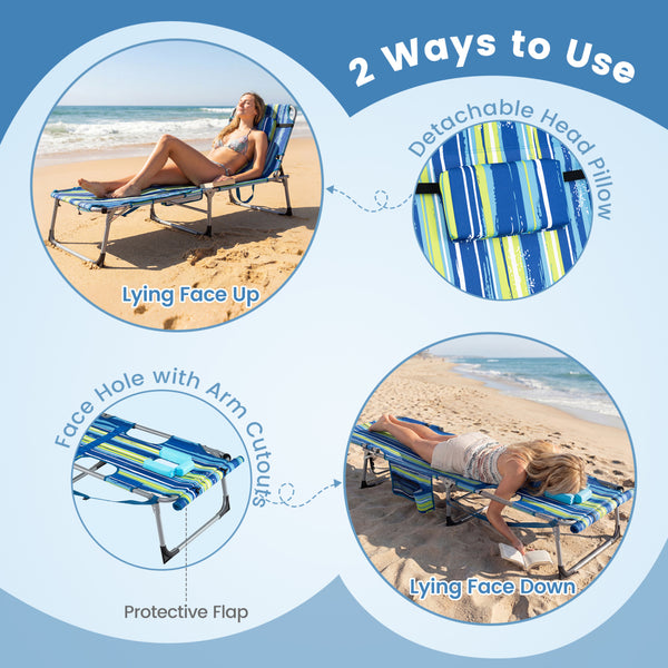 4-level adjustable backrest offers customizable recline angles (Beige Option)<br>5 adjustable backrest positions enable you to relax in an ideal posture<br>Adjustable footrest allows you to sit up to read or play<br>Removable and comfy foam filled pillow 