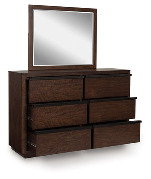 Dilenno - Dark Brown - Dresser And Mirror