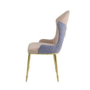  Outside Lavender Honeycomb Quilt Pattern) Metal Apron Seat Wingback Backrest () [sc] Stainless Steel Spindle Leg: Gold Finish Sloped Low 