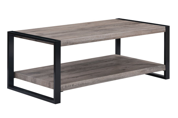  perfect for the contemporary home. Featuring a striking combination of weathered wood and sleek black metal finishes