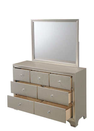 Lyssa - Twin 5 Piece Bedroom Set - Champagne