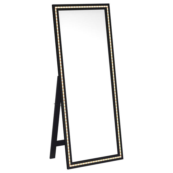 Windrose - Tempered LED Standing Mirror - Black