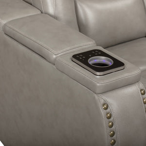 Breckenridge II - Glider Recliner With Power Headrest & Footrest - Light Gray