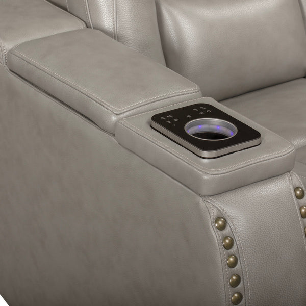 Breckenridge II - Glider Recliner With Power Headrest & Footrest - Light Gray