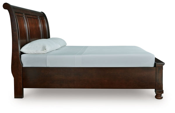 Porter - Rustic Brown - King Sleigh Storage Bed