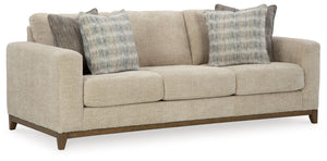  showcasing soft upholstery accented with a transitional wood trim. As refined as it is l