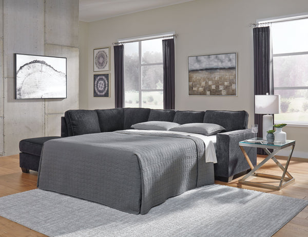  then this sleeper sectional is the answer. Sporting clean lines and sleek track arms