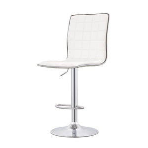 Ashbury - Upholstered Adjustable Bar Stool (Set of 2) - White