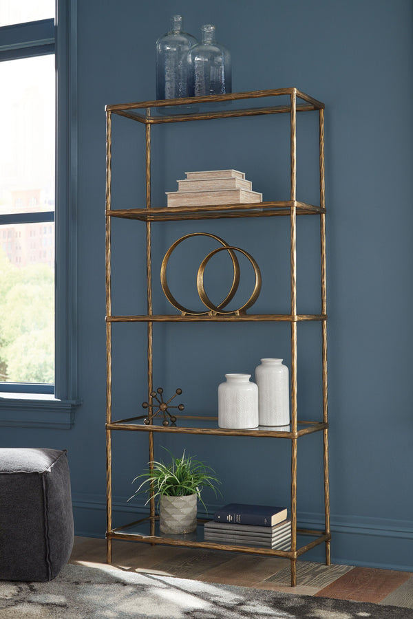  this bookcase provides endless possibilities for displaying your decor. Five shelves offer the perfect perch for potted plants
