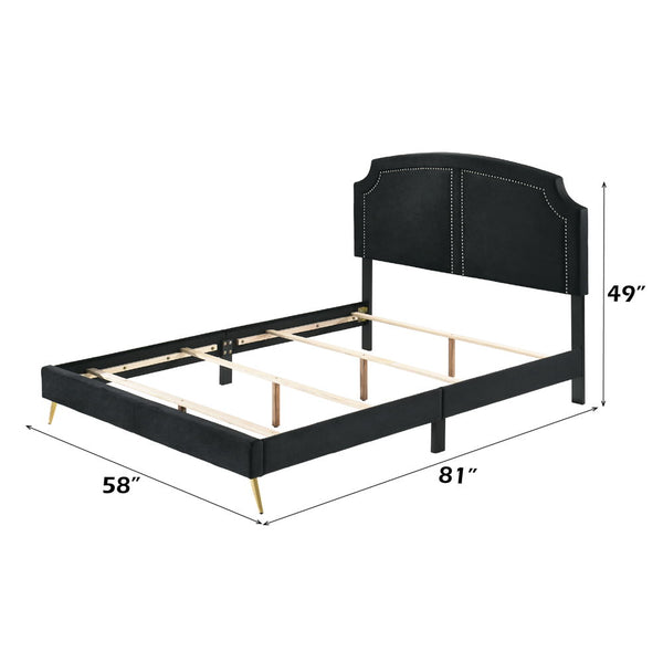 Zeena - Full Bed - Black Velvet