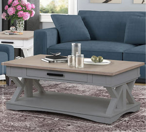 Americana Modern - Cocktail Table With 2 End Tables - Dove