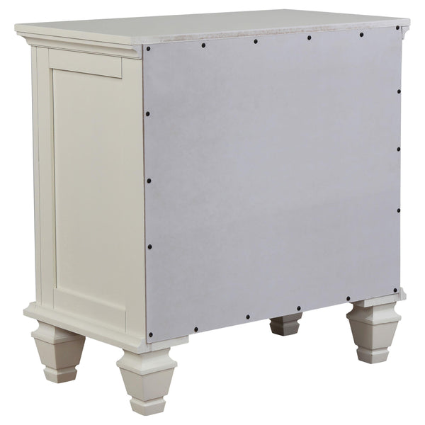 Sandy Beach 4-piece Queen Bedroom Set Cream White