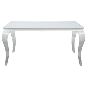 Carone 5-piece 61-inch Rectangular White Glass Dining Set Blue
