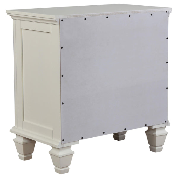 Sandy Beach 4-piece Queen Bedroom Set Cream White