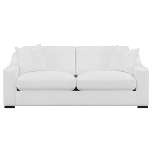 Ashlyn 3-piece Upholstered Sloped Arm Sofa Set White