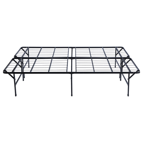 Mabel Metal Queen Mattress Support Platform Bed Black