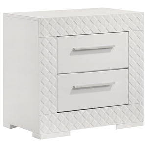 Ives 5-piece Eastern King Bedroom Set White High Gloss