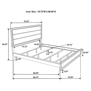Watson Wood California King Panel Bed Grey Oak