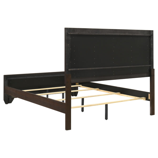 Kauffman Wood California King Panel Bed Dark Cocoa